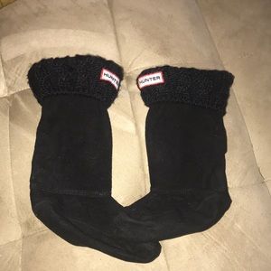 Hunter rain boot socks; fits shoe size 8-10